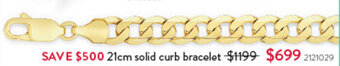 Goldmark 21cm solid curb bracelet offer