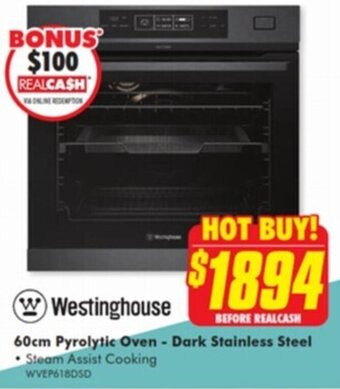 The Good Guys 60cm Pyrolytic Oven - Dark Stainless Steel offer