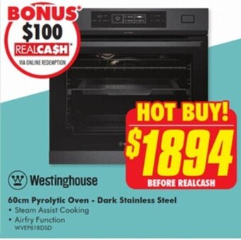The Good Guys 60cm Pyrolytic Oven - Dark Stainless Steel offer