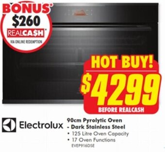 The Good Guys 90cm Pyrolytic Oven - Dark Stainless Steel offer