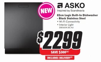 The Good Guys 82cm Logic Built-In Dishwasher - Black Stainless Steel offer