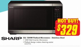 The Good Guys 32L 1200W Flatbed Microwave - Stainless Steel offer