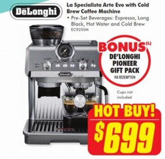 The Good Guys La Specialista Arte Evo with Cold Brew Coffee Machine offer