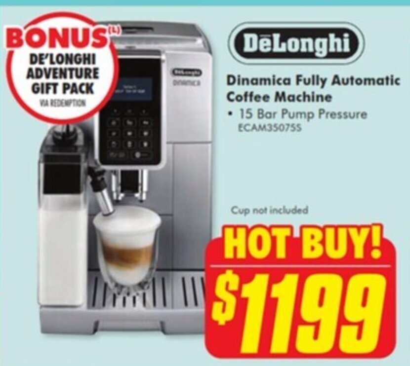 Dinamica Fully Automatic Coffee Machine offer at The Good Guys