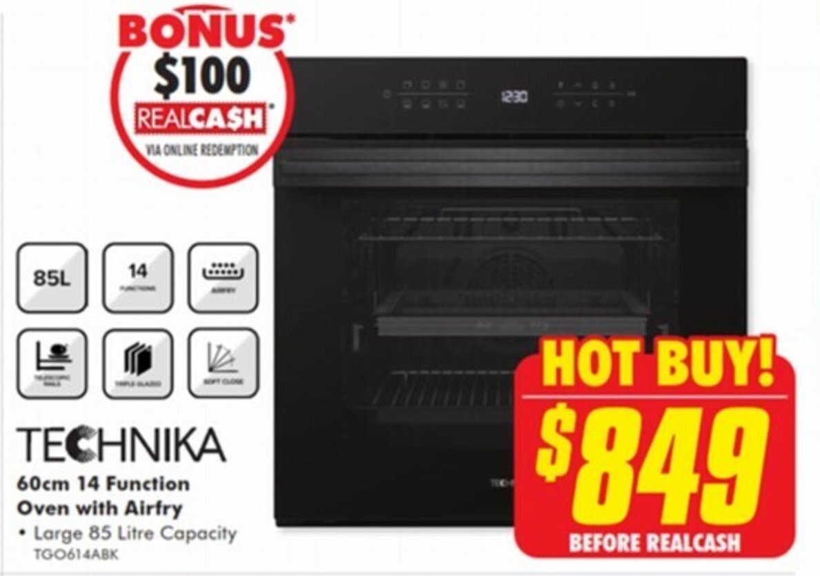 60cm 14 Function Oven with Airfry offer at The Good Guys