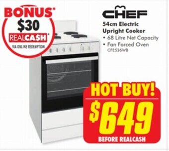 The Good Guys 54cm Electric Upright Cooker offer