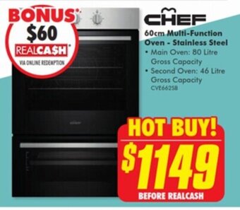 The Good Guys 60cm Multi-Function Oven - Stainless Steel offer