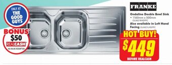 The Good Guys Ondaline Double Bowl Sink offer