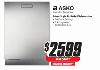 The Good Guys 86cm Style Built-In Dishwasher offer