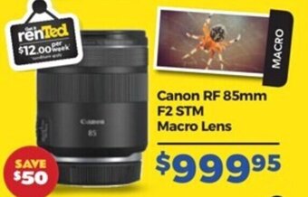 Teds Cameras Canon RF 85mm F2 STM Macro Lens offer