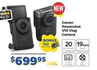 Teds Cameras Canon Powershot V10 Vlog Camera offer