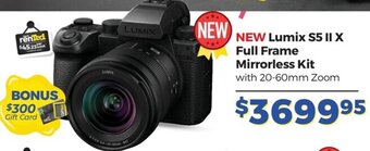 Teds Cameras Lumix S5 II X Full Frame Mirrorless Kit offer