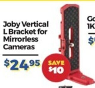 Teds Cameras Joby Vertical L Bracket for Mirrorless Cameras offer