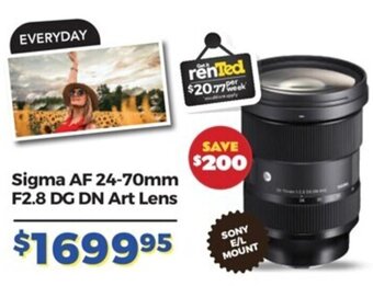Teds Cameras Sigma AF 24-70mm F2.8 DG DN Art Lens offer