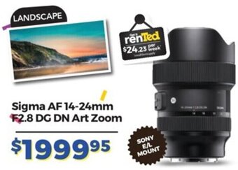 Teds Cameras Sigma AF 14-24mm F2.8 DG DN Art Zoom offer