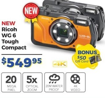 Teds Cameras Ricoh WG 6 Tough Compact offer