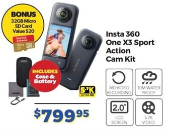 Teds Cameras Insta 360 One X3 Sport Action Cam Kit offer