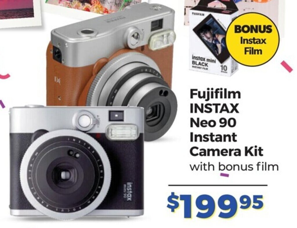 Fujifilm INSTAX Neo 90 Instant Camera Kit with bonus film offer at Teds