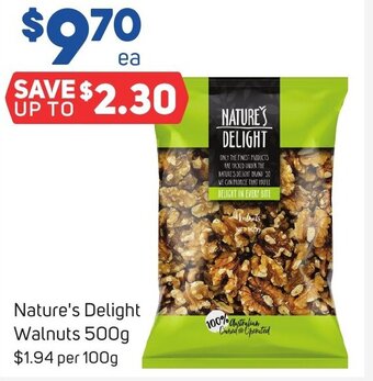 Foodland Nature's Delight Walnuts 500g offer