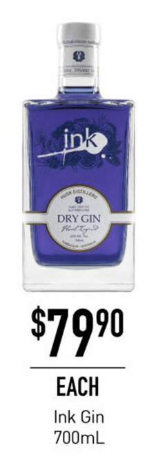 Ink Gin 700mL
