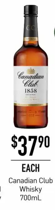 Canadian Club Whisky 700mL