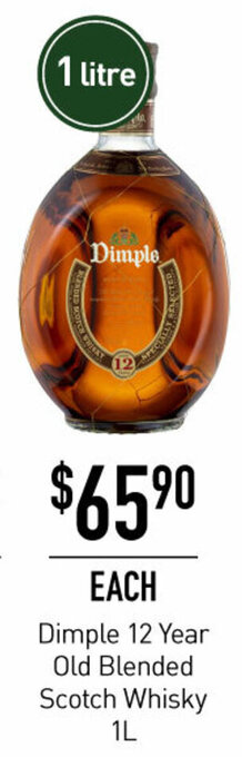 Dan Murphy's Dimple 12 Year Old Blended Scotch Whisky 1L offer