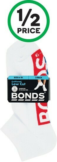 Woolworths Bonds Men’s Low Cut Sock Pk 3 offer