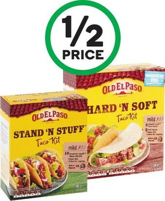 Woolworths Old El Paso Hard ‘n Soft 350g or Stand ‘n Stuff Taco Kits 275-348g offer