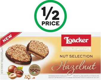 Woolworths Loacker Nut Selection Biscuits 100g or Tortina 125g offer