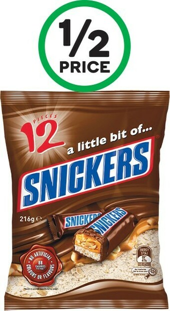 Woolworths Mars Medium Sharepacks 132-216g Pk 12-18 offer