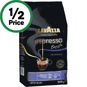 Woolworths Lavazza barista coffee beans 1 kg offer