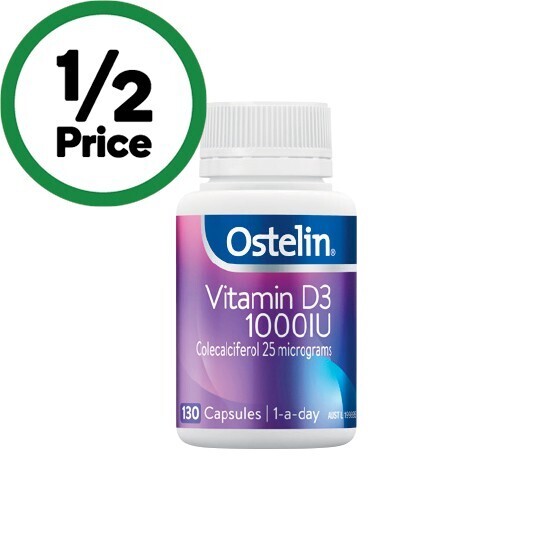 Ostelin vitamin d3 1000iu capsules pk 130 offer at Woolworths