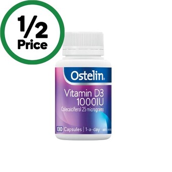 Woolworths Ostelin vitamin d3 1000iu capsules pk 130~ offer