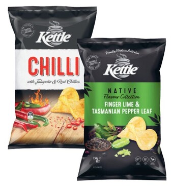Coles Kettle potato chips or natives 150g-165g offer