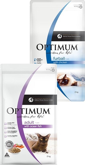 BIG W Optimum dry cat food varieties 2kg offer