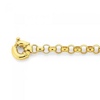 Prouds 9ct 19cm solid belcher bolt ring bracelet offer