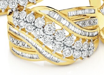 Prouds 9ct gold diamond ring offer