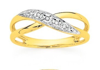 Prouds 9ct gold diamond ring offer