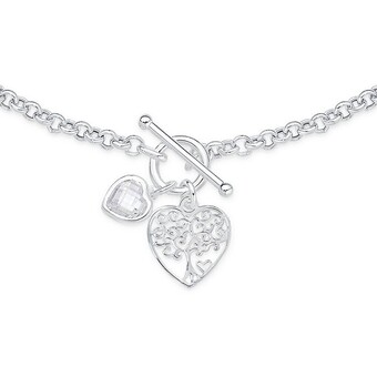 Sterling silver heart bracelet