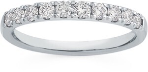 Prouds 9ct white gold diamond claw set band offer