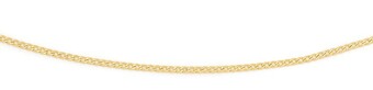 Prouds 9ct gold 45cm solid curb chain offer