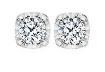 Prouds 9ct white gold diamond earrings offer