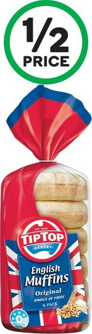 Woolworths Tip Top Muffin Varieties Pk 6 offer