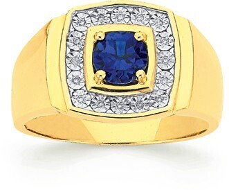 Sapphire and diamond hot sale ring prouds