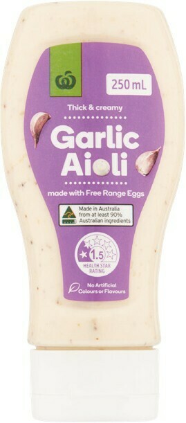 Woolworths Woolworths Garlic Aioli 250ml offer