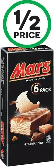 Woolworths Mars Frozen Bars 306ml 6 pk offer