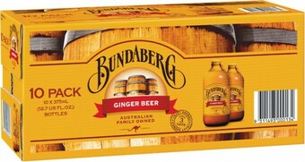 Woolworths Bundaberg Ginger Beer Varieties 10 x 375ml offer
