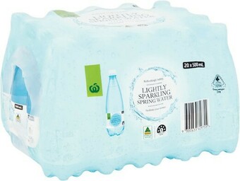 Woolworths Woolworths Lightly Sparkling Spring Water 20 x 500ml offer