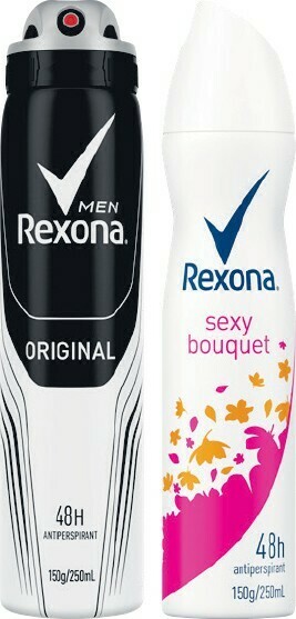 Woolworths Rexona Antiperspirant Aerosol Deodorant 250ml offer