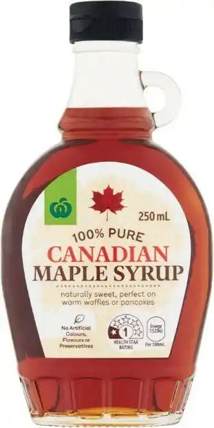 Woolworths Woolworths 100% Canadian Maple Syrup 250ml offer